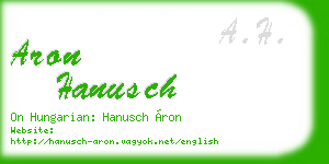 aron hanusch business card